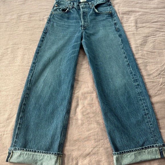 Citizens Of Humanity Denim - Citizens Of Humanity Wide Leg Blue Denim Jeans